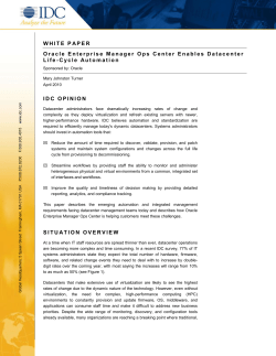 Analyst report: Oracle Enterprise Manager Ops Center Enables Data