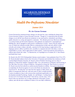 2014 Newsletter - Carson