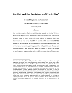 Conflict and the Persistence of Ethnic Bias*