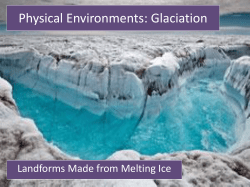 Physical Environments: Glaciation