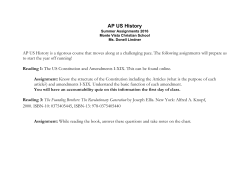 AP US History - Monte Vista Christian School