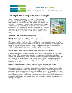 The Right and Wrong Way to Lose Weight