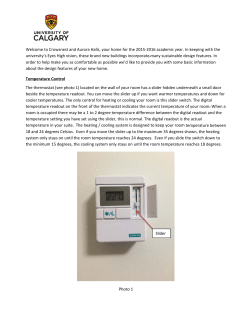 Room Heating Guide - University of Calgary