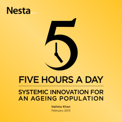 Five hours a day : systemic innovation for an ageing