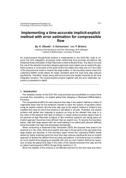 Implementing a time-accurate implicit-explicit method - SFB