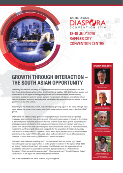 growth through interaction &ndash; the south asian opportunity