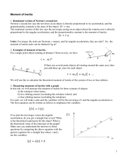 Moment of Inertia