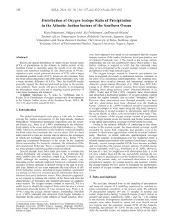 Distribution of Oxygen Isotope Ratio of Precipitation in the Atlantic
