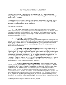 Sperm Use Agreement