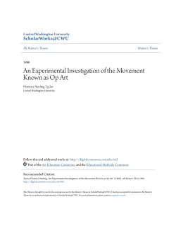 An Experimental Investigation of the Movement Known as Op Art