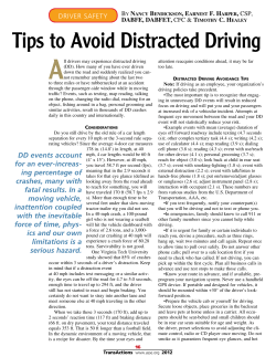 Tips to Avoid Distracted Driving