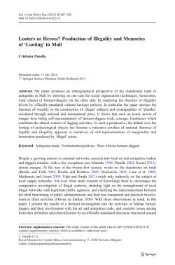 Looters or Heroes? Production of Illegality and