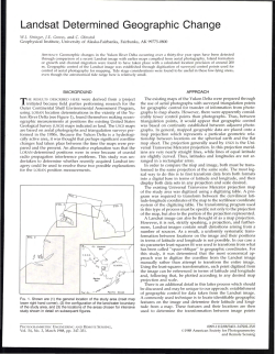 Landsat Determined Geographic Change