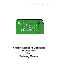 Kansas All-Hazards Behavioral Health