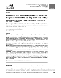 Prevalence and patterns of potentially avoidable
