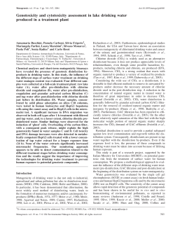 Genotoxicity and cytotoxicity assessment in lake drinking water