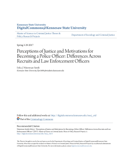 Perceptions of Justice and Motivations for Becoming a Police Officer