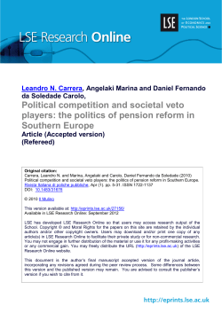 Political competition and societal veto players: the politics of pension