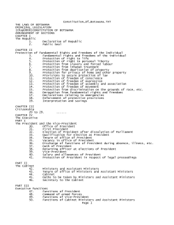 Constitution Of Botswana