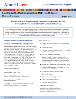 Case Study: The Martin Luther King (MLK) Health Center