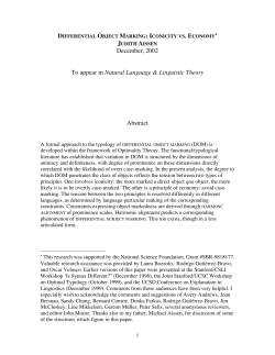 Differential Object Marking