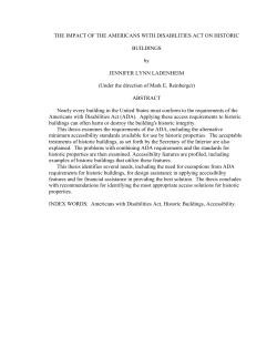 the impact of the americans with disabilities act on historic buildings
