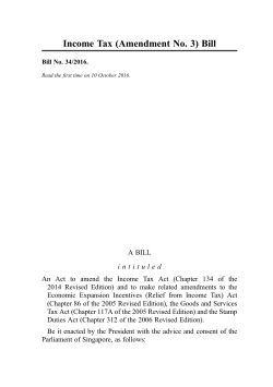 Income Tax (Amendment No. 3) Bill 2016