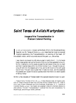 AnalesIIE74-75, UNAM, 1999. Saint Teresa of &Aacute;vila`s Martyrdom
