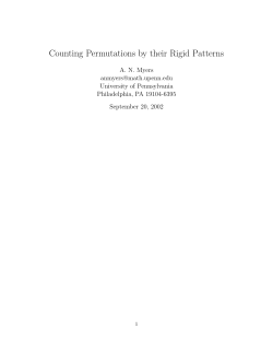 Counting Permutations by their Rigid Patterns
