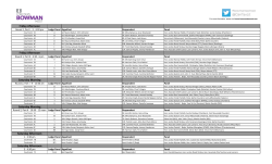 Friday Afternoon Friday Afternoon Saturday Morning Saturday