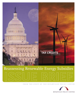 Reassessing Renewable Energy Subsidies.