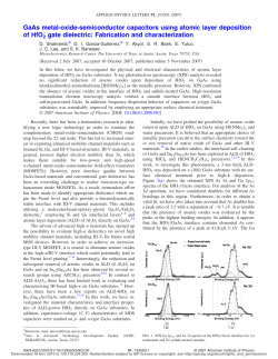 GaAs metal-oxide-semiconductor capacitors using atomic layer