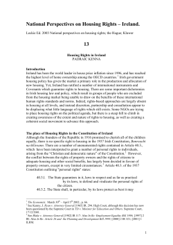 Housing rights in Ireland.