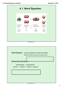 6.1 Word Equations.notebook