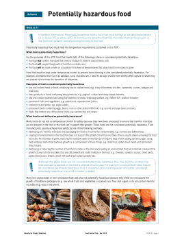 Potentially hazardous food