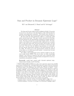 Sum and Product in Dynamic Epistemic Logic&lowast;