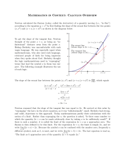Mathematics in Context: Calculus Overview