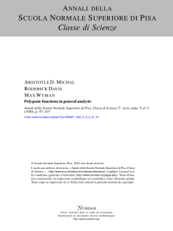 Polygenic functions in general analysis