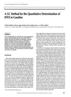 A GC Method for the Quantitative Determination of BTEX in Gasoline