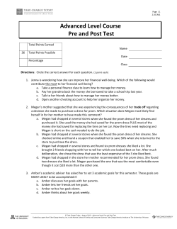Advanced Level Course Pre and Post Test