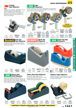 TAPE DISPENSERS GROUP Desk Top Tape Dispenser Tape