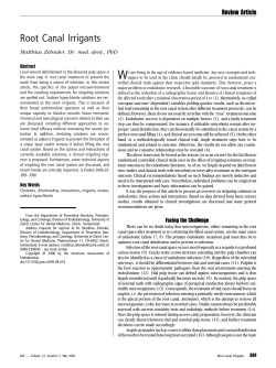 Root Canal Irrigants