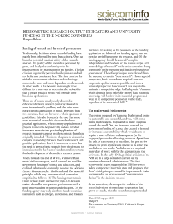 BIBLIOMETRIC RESEARCH OUTPUT INDICATORS AND