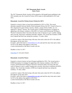 Award Guidelines and Entry Form