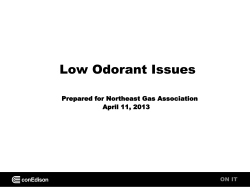 Low Odorant Issues - Northeast Gas Association