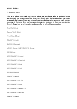 S4 Shakespeare Scenes | Macbeth