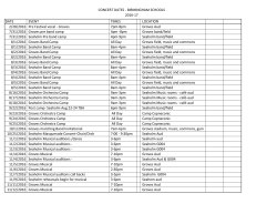 Concert Calendar - Birmingham Public Schools