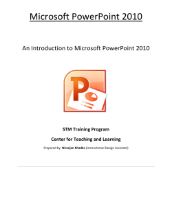 Microsoft PowerPoint 2010 - LaGuardia Community College