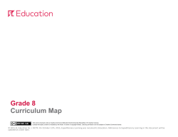 Grade 8 Curriculum Map