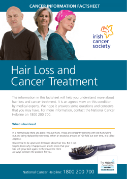 Hair Loss And Cancer Treatment